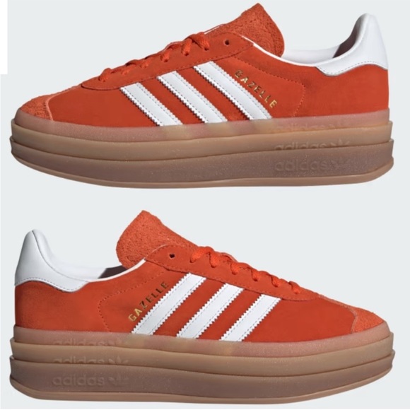 adidas Gazelle Bold Collegiate Orange Gum Sole - Picture 5 of 10